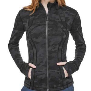Lululemon Define Jacket 10 Incognito Camo Grey Black Full Zip Luon Fabric